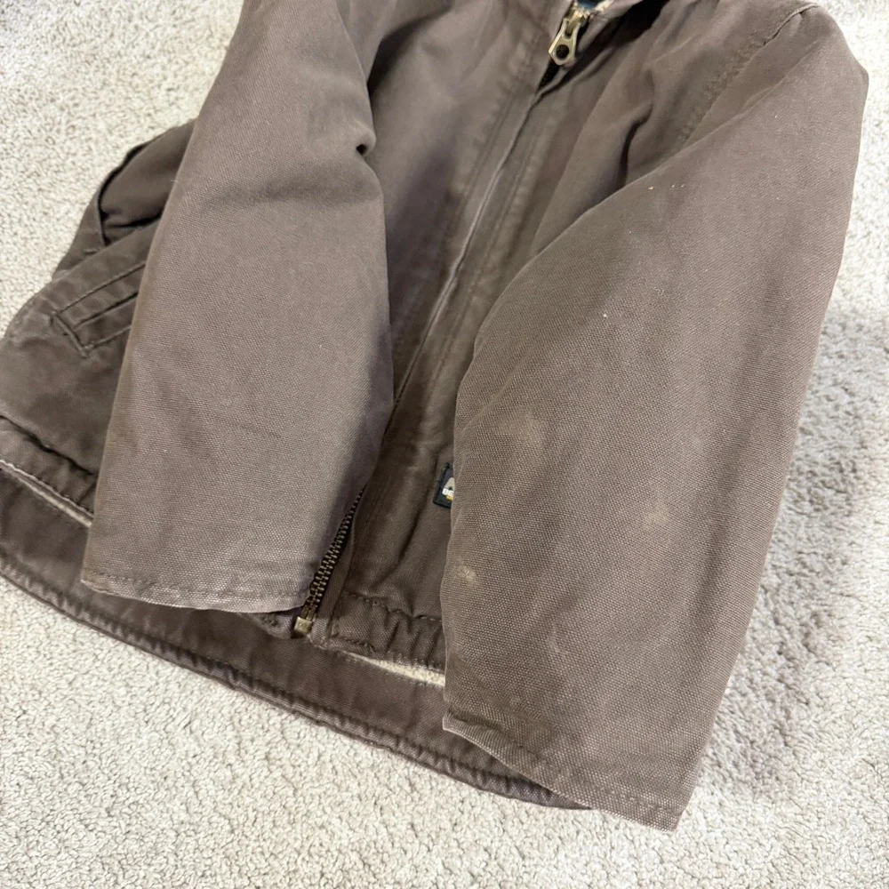 Berne Kids Boys Softstone Sherpa-Lined Hooded Coat-Bark Jacket Full Zip Brown 3T